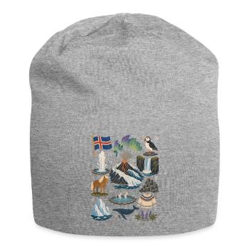 Iceland | Volcanoes, Geysers & Northern Lights - Jersey Beanie - heather grey - Front