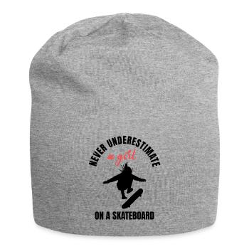 Skater Girl Power - Jersey Beanie - heather grey - Front