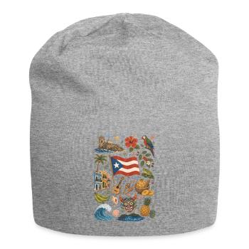 Puerto Rico | Caribbean, Music & Island Feeling - Jersey Beanie - heather grey - Front