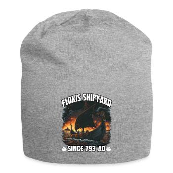 Viking Ship Flame Horizon - Jersey Beanie - heather grey - Front
