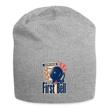 Homeroom Teacher Gift First Bell First Day of Scho - Jersey Beanie - heather grey - Front