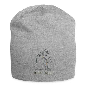 Horse Trainer Equestrian Minimal Identity Barn Lif - Jersey Beanie - heather grey - Front
