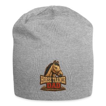 Horse Trainer Dad, Rugged Barn Equestrian Father's - Jersey Beanie - heather grey - Front