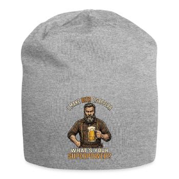 I Make Beer Disappear Craft Beer - Jersey Beanie - heather grey - Front