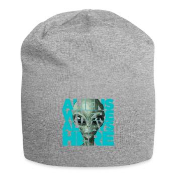 Aliens Were Always Here Extraterrestrial Visitors - Jersey Beanie - heather grey - Front