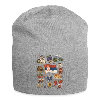 Serbia | Balkans, Tradition & Homeland - Jersey Beanie - heather grey - Front