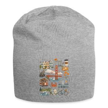 San Francisco | Golden Gate & Coastal Flair - Jersey Beanie - heather grey - Front