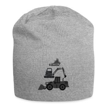 Construction Equipment Silhouettes Collection - Jersey Beanie - heather grey - Front