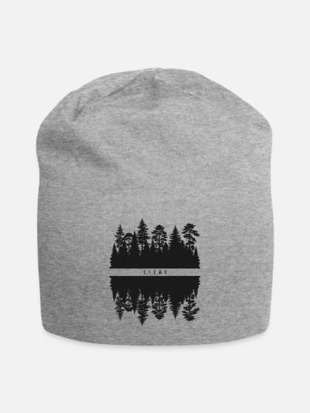 Wald - LIEBS - Jersey-Beanie - Grau meliert