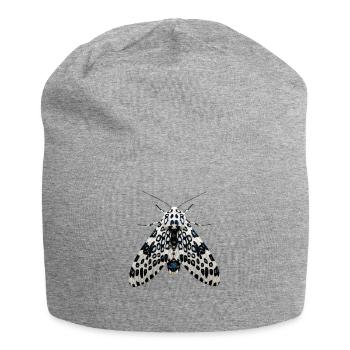 Giant Leopard Moth Hypercompe scribonia Realistic  - Jersey Beanie - heather grey - Front