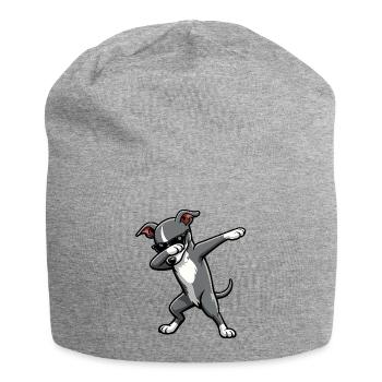 Dabbing Italian Greyhound - Jersey Beanie - heather grey - Front