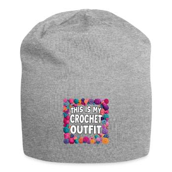 Crochet Outfit Statement - Jersey Beanie - heather grey - Front
