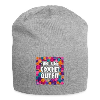 This Is My Crochet Outfit - Jersey Beanie - heather grey - Front