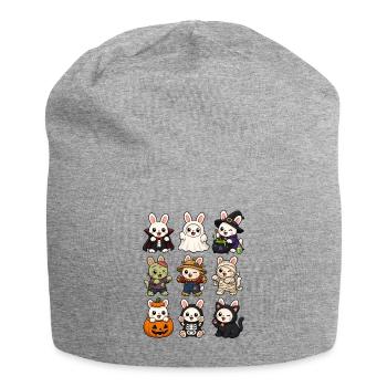 Halloween Bunnies, Cute - Jersey Beanie - heather grey - Front