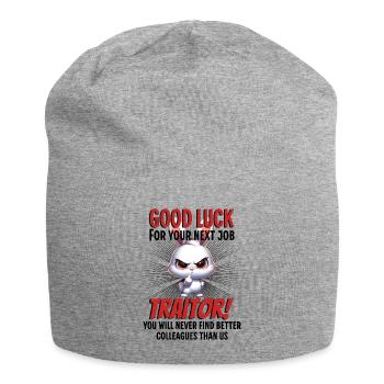 Funny Farewell Coworker - Jersey Beanie - heather grey - Front