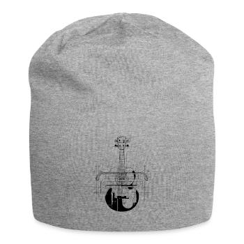 Ukulele Drawing - Jersey Beanie - heather grey - Front