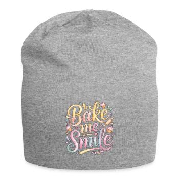 Pastry Chef Bake Me Smile Pastry Artist Baker - Jersey Beanie - heather grey - Front