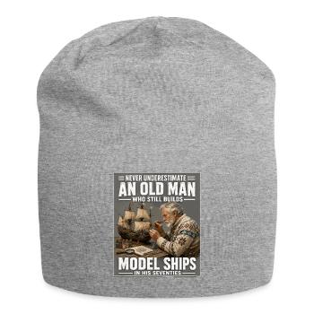 Never Underestimate An Old Man Who Still Builds - Jersey Beanie - heather grey - Front