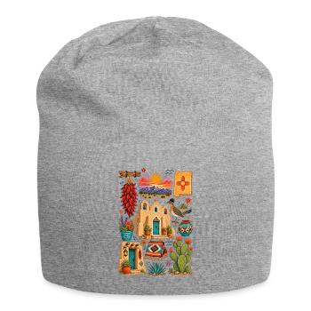 Santa Fe, New Mexico | Desert & Southwest - Jersey Beanie - heather grey - Front
