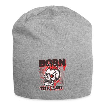 Born To Resist - Jersey Beanie - heather grey - Front
