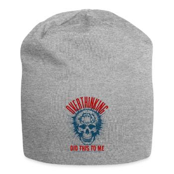 Overthinking - Jersey Beanie - heather grey - Front