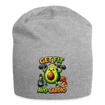 AVO-CARDIO – Avocado in Training - Jersey Beanie - heather grey - Front