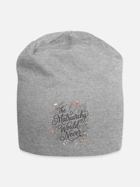 Das Matriarchat würde niemals floral feministisch sein - Jersey-Beanie - Grau meliert