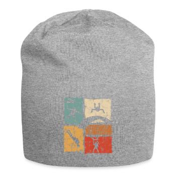Fallschirmspringer Fallschirmsprung mit Fallschirm - Jersey-Beanie - Grau meliert - Vorne