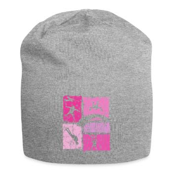 Fallschirmspringer Freifall Fallschirm Extremsport - Jersey-Beanie - Grau meliert - Vorne