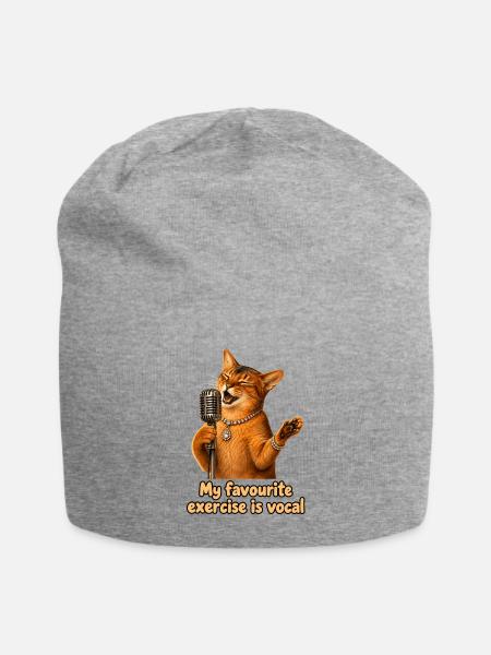 Gesangsübung - Jersey-Beanie - Grau meliert