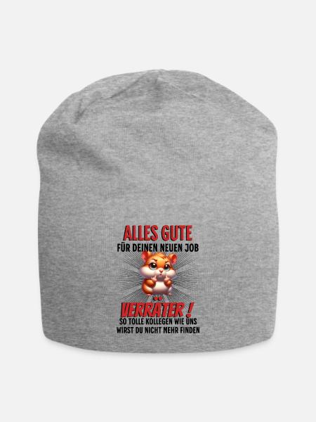 Kollegen Abschied - Jersey-Beanie - Grau meliert