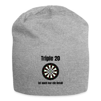 Triple 20 Ist Auch Nur Ein Unfall - Darts  - Jersey-Beanie - Grau meliert - Vorne