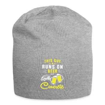 Beton Betonfertiger Betonmischer - Jersey-Beanie - Grau meliert - Vorne