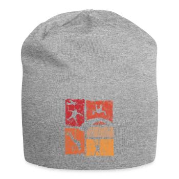 Fallschirmspringer Absprung Freifall Fallschirm - Jersey-Beanie - Grau meliert - Vorne