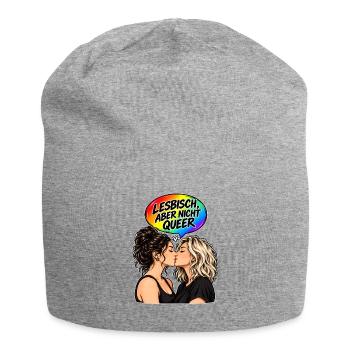 Lesbisch nicht Queer - Jersey-Beanie - Grau meliert - Vorne