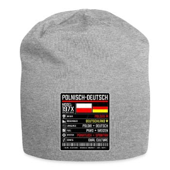 Deutschpolen - zwischen zwei Kulturen 197x - Jersey-Beanie - Grau meliert - Vorne