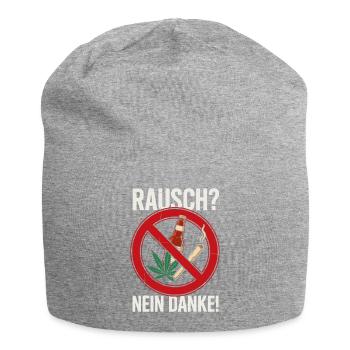 Rausch Nein Danke Verbotsschild - Jersey-Beanie - Grau meliert - Vorne