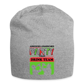Junggesellenabschied Drink Team Saufen Bier Suff - Jersey-Beanie - Grau meliert - Vorne