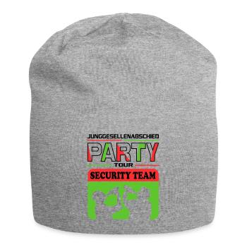 Junggesellenabschied Security Crew Saufen Drinking - Jersey-Beanie - Grau meliert - Vorne