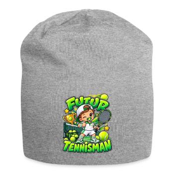 Zukünftiger Cartoon-Tennisspieler, Kindertennisspieler - Jersey-Beanie - Grau meliert - Vorne
