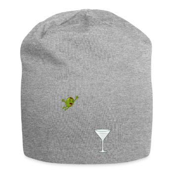 Olive springt ins Martiniglas Dirty Martini - Jersey-Beanie - Grau meliert - Vorne