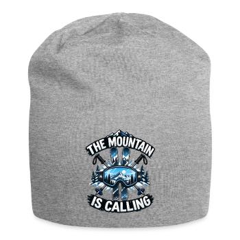 Skifahren The mountain is calling Apres-Ski - Jersey-Beanie - Grau meliert - Vorne