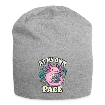 In meinem eigenen Tempo, Axolotl - Jersey-Beanie - Grau meliert - Vorne