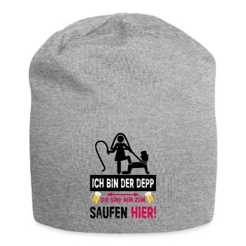 JGA Depp Shirt Lustiger Junggesellenabschied - Jersey-Beanie - Grau meliert - Vorne