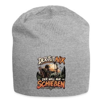 Bogenschießen Der tut nix der will nur schießen - Jersey-Beanie - Grau meliert - Vorne