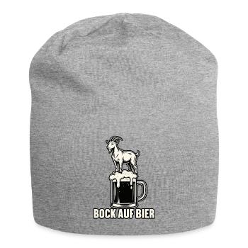 Bock auf Bier - Jersey-Beanie - Grau meliert - Vorne