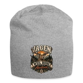 Jagd Jäger Ruhe ist Abenteuer Jägerin Wald Wild - Jersey-Beanie - Grau meliert - Vorne