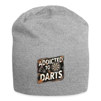 Addicted To Darts Dartspiel Pfeile Und Dartscheibe - Jersey-Beanie - Grau meliert - Vorne