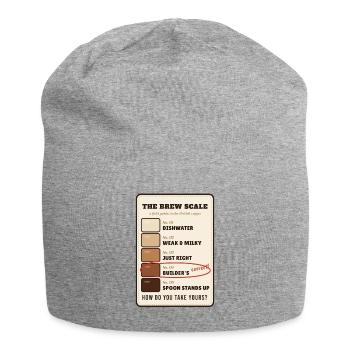 Die Brühwaage: Wie nehmen Sie Ihren Tee? - Jersey-Beanie - Grau meliert - Vorne
