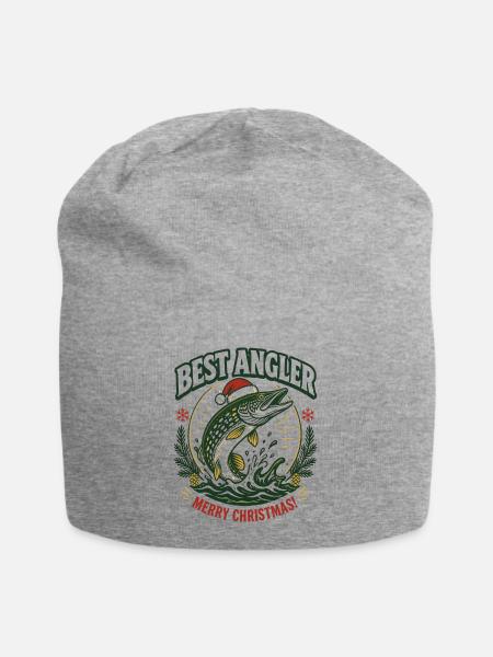 Bester Angler: Christmas Pike - Jersey-Beanie - Grau meliert